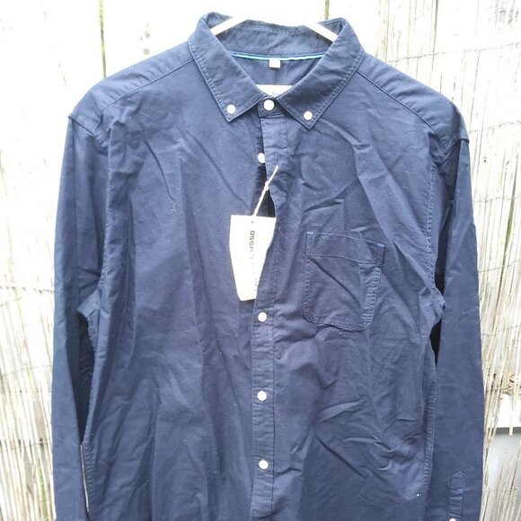 Piero Lusso Men's Navy Button Down - L - NWT - Picture 2 of 11
